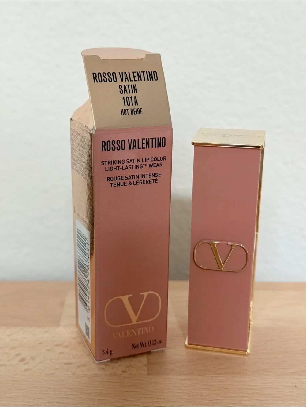 Valentino Satin Lipstick 101A Nude Pink